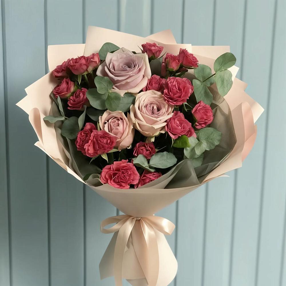 Букет цветов из: Гвоздики и Розы в Мурманске