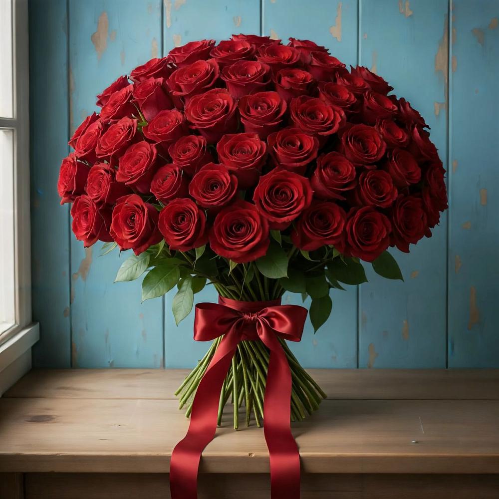 Букет Красные розы Блэк Меджик в Мурманске