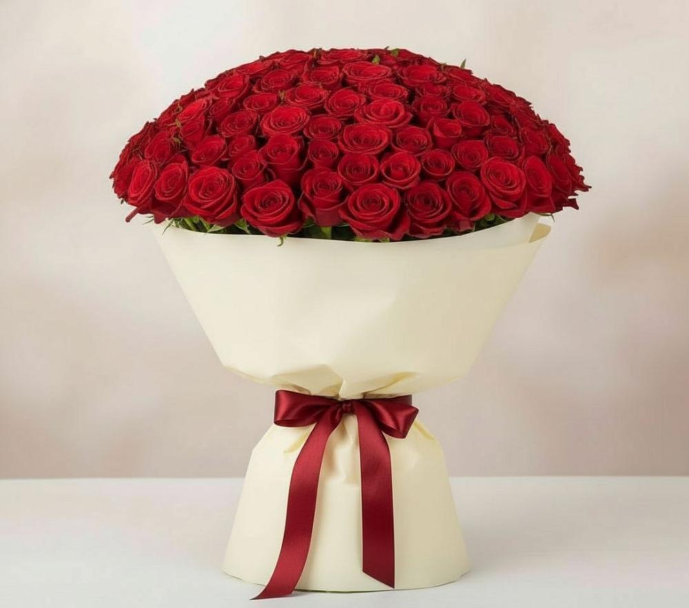 Букет 101 Красная роза Милано в Мурманске