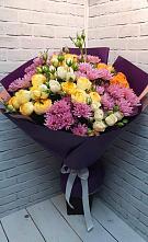 Букет цветов из:  Хризантемы и Розы в Мурманске