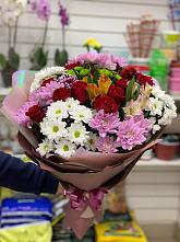 Букет цветов из:  Розы, Хризантемы и Альстромерии #REPLACE_PRED# Мурманске
