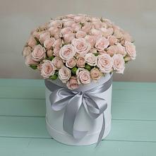 Цветочная композиция из Розы в шляпной коробке #REPLACE_PRED# Мурманске