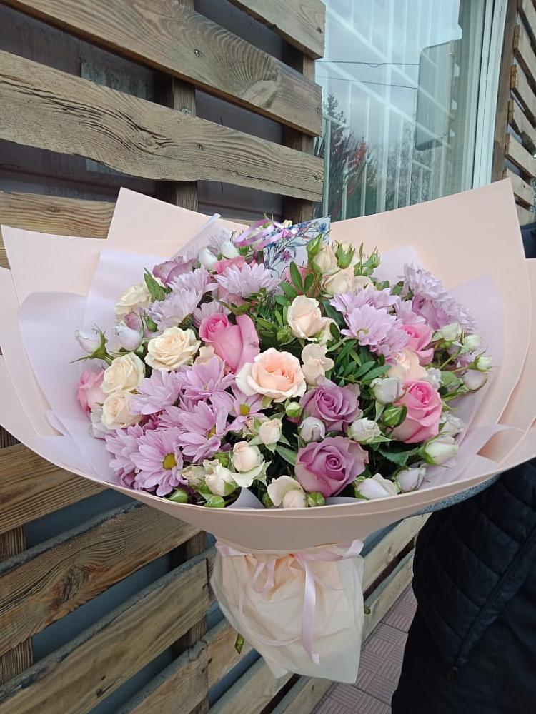 Букет цветов из: Розы и Хризантемы в Мурманске