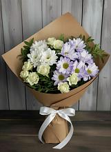 Букет цветов из:  Хризантемы и Розы в Мурманске