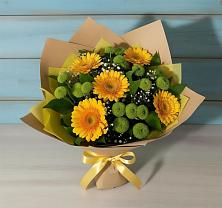 Букет цветов из:  Герберы и Хризантемы в Мурманске