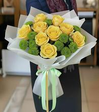 Букет цветов из:  Хризантемы и Розы в Мурманске