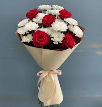 Букет цветов из:  Розы и Хризантемы в Мурманске