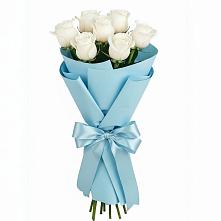 Букет 7 белых роз Проуд в Мурманске