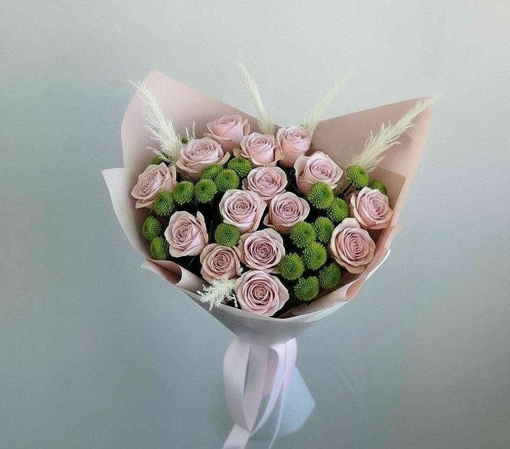 Букет цветов из: Розы и Хризантемы в Мурманске