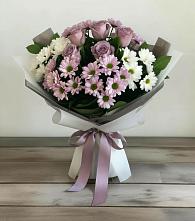 Букет цветов из:  Хризантемы и Розы в Мурманске