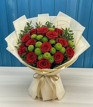 Букет цветов из:  Розы и Хризантемы в Мурманске