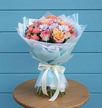 Букет цветов из:  Хризантемы и Розы в Мурманске